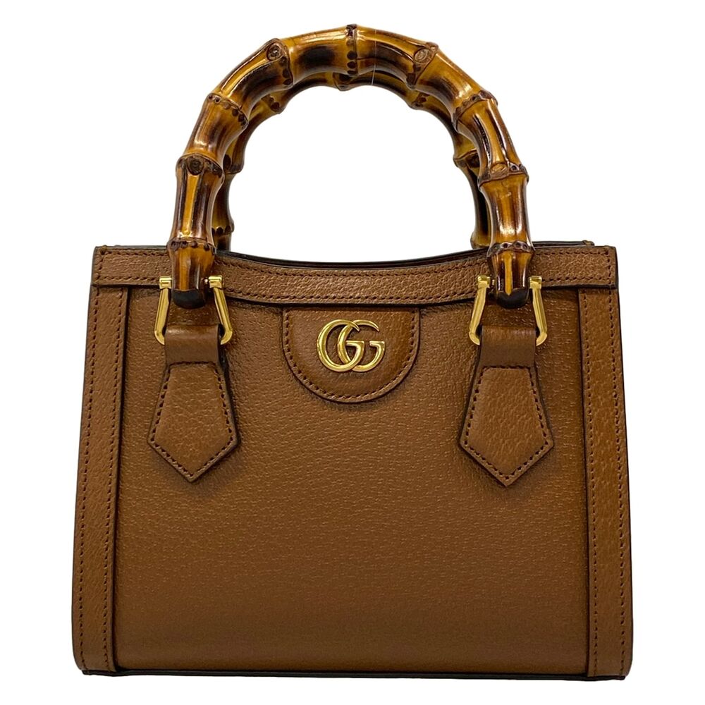 Gucci Diana Handbag 702732 Leather Bamboo